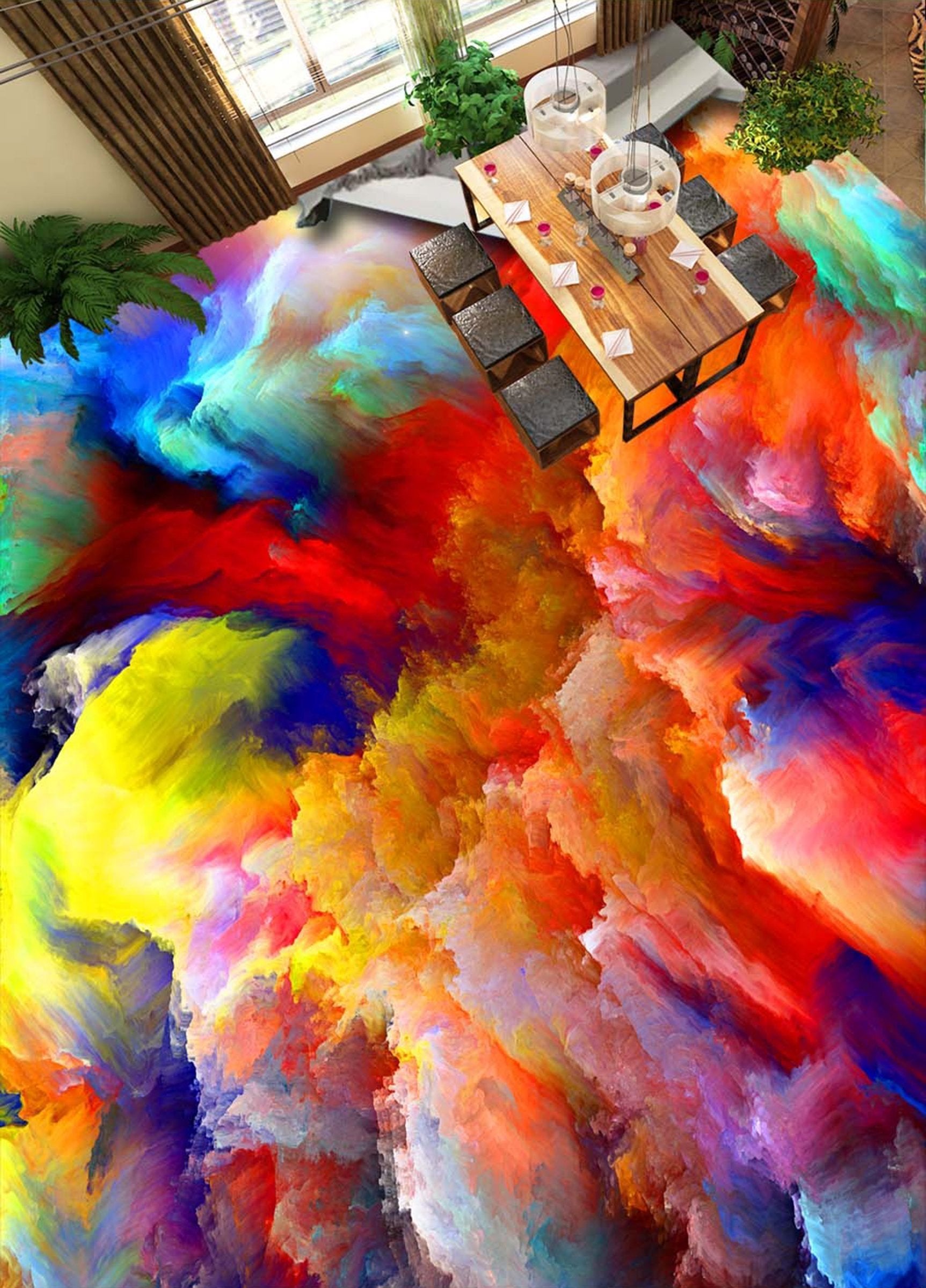 3D Color Inkjet WG046 Floor Mural Wallpaper AJ Wallpaper 2