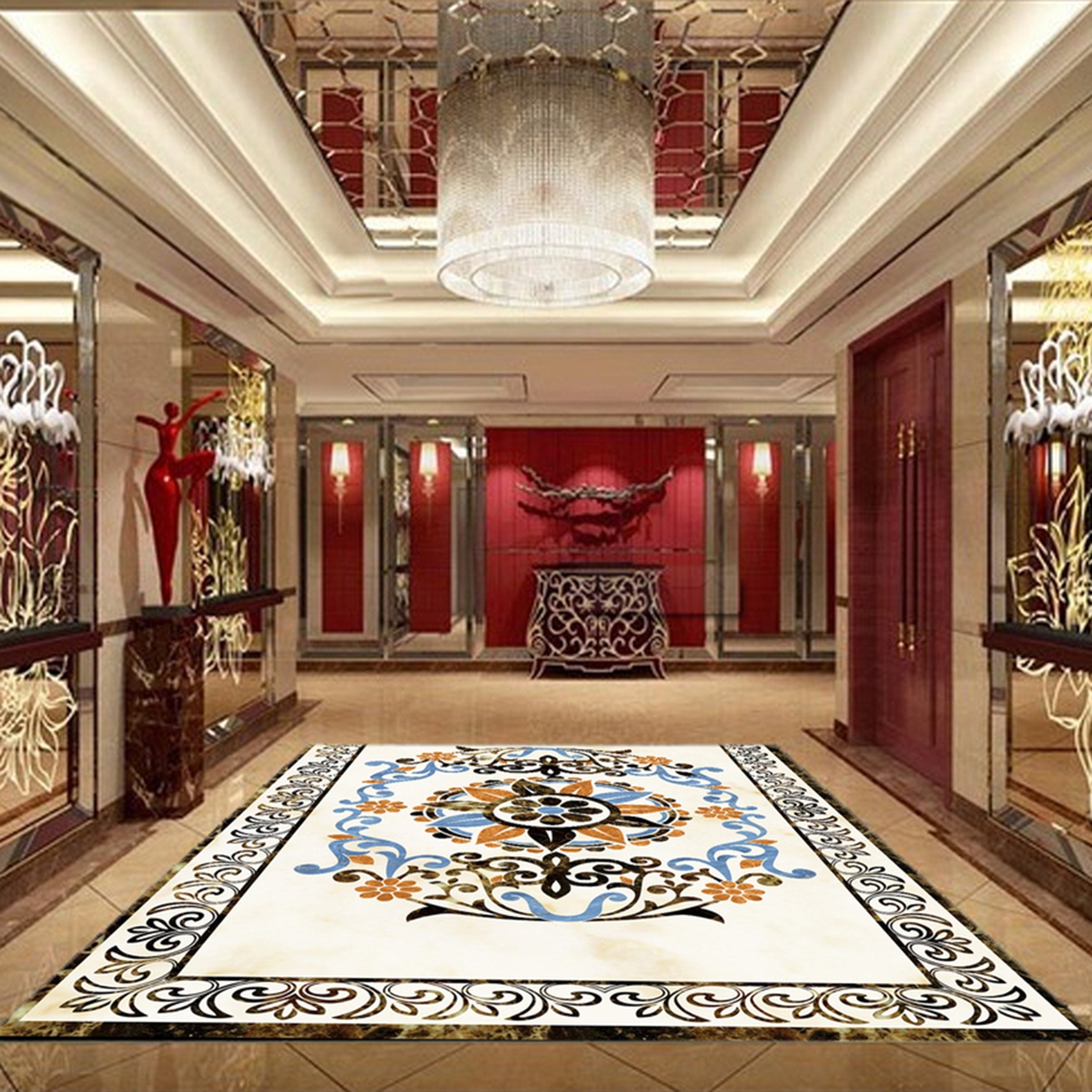 3D Colorful Pattern WG101 Floor Mural Wallpaper AJ Wallpaper 2
