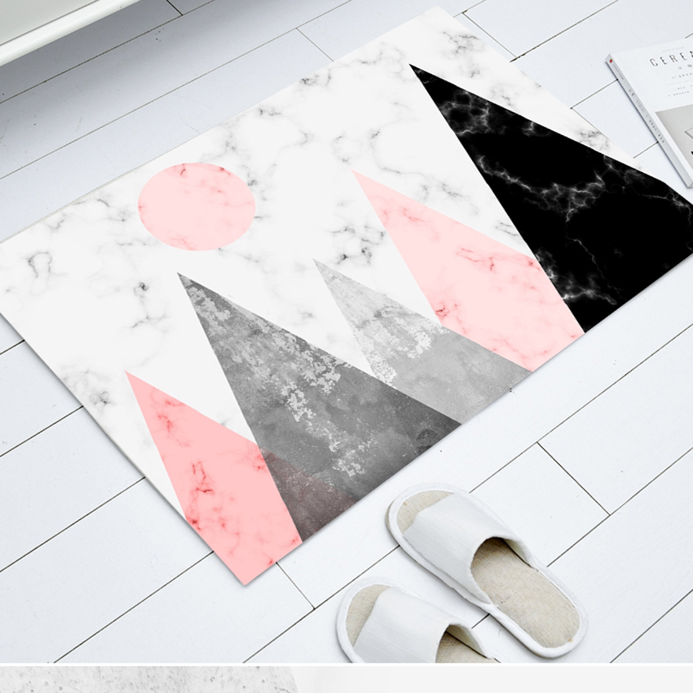3D Colored Geometric Pattern WG451 Non Slip Rug Mat Mat AJ Creativity Home