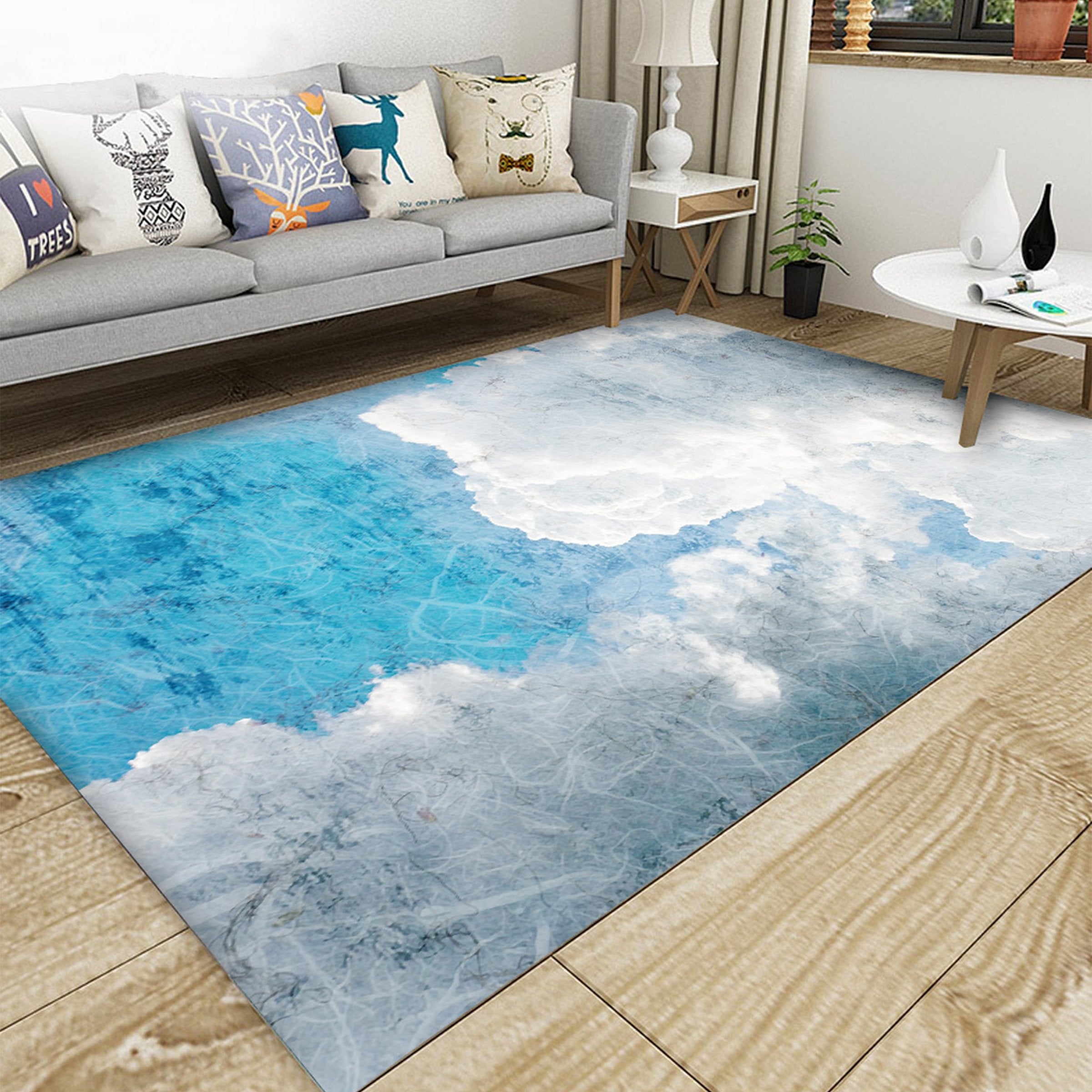 3D Blue Inkjet WG168 Non Slip Rug Mat Mat AJ Creativity Home