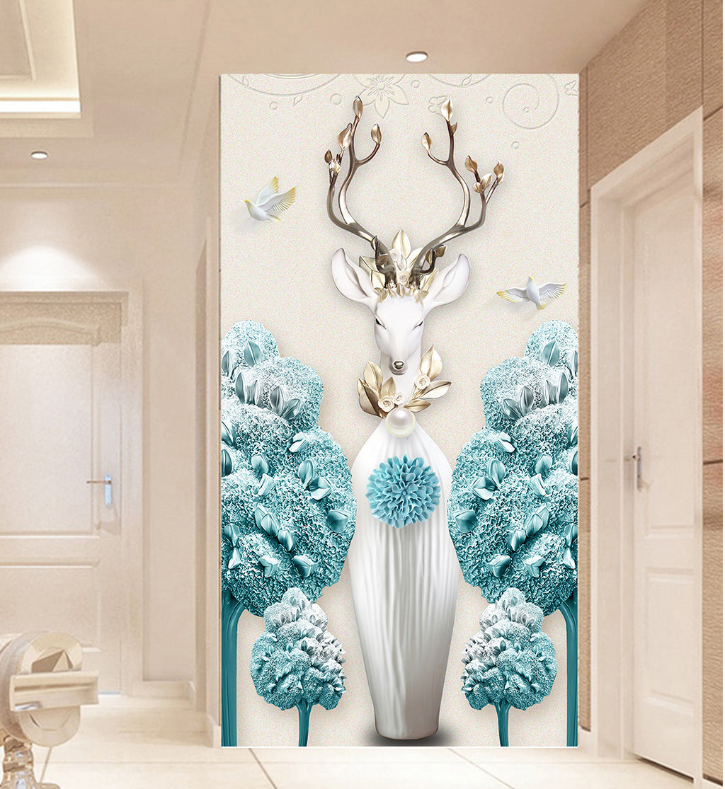 3D Pearl Deer WG110 Wall Murals