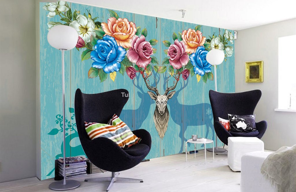 3D Elk 356 Wall Murals Wallpaper AJ Wallpaper 2