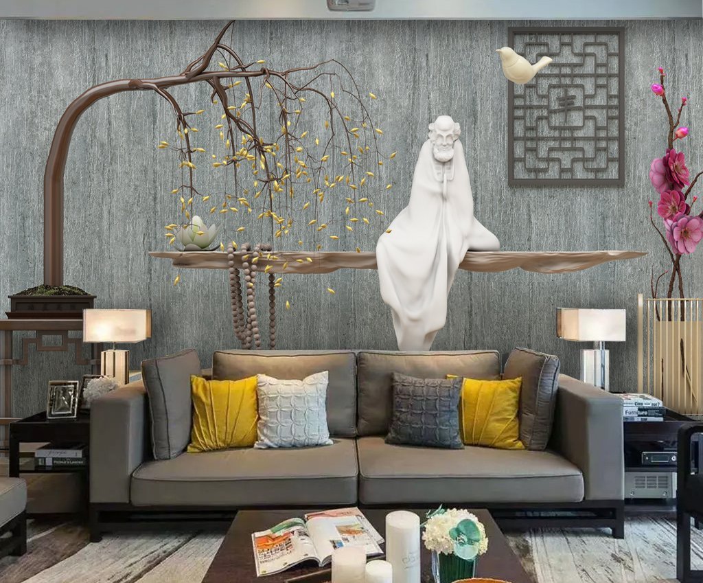 3D Buddha Statue 684 Wall Murals Wallpaper AJ Wallpaper 2