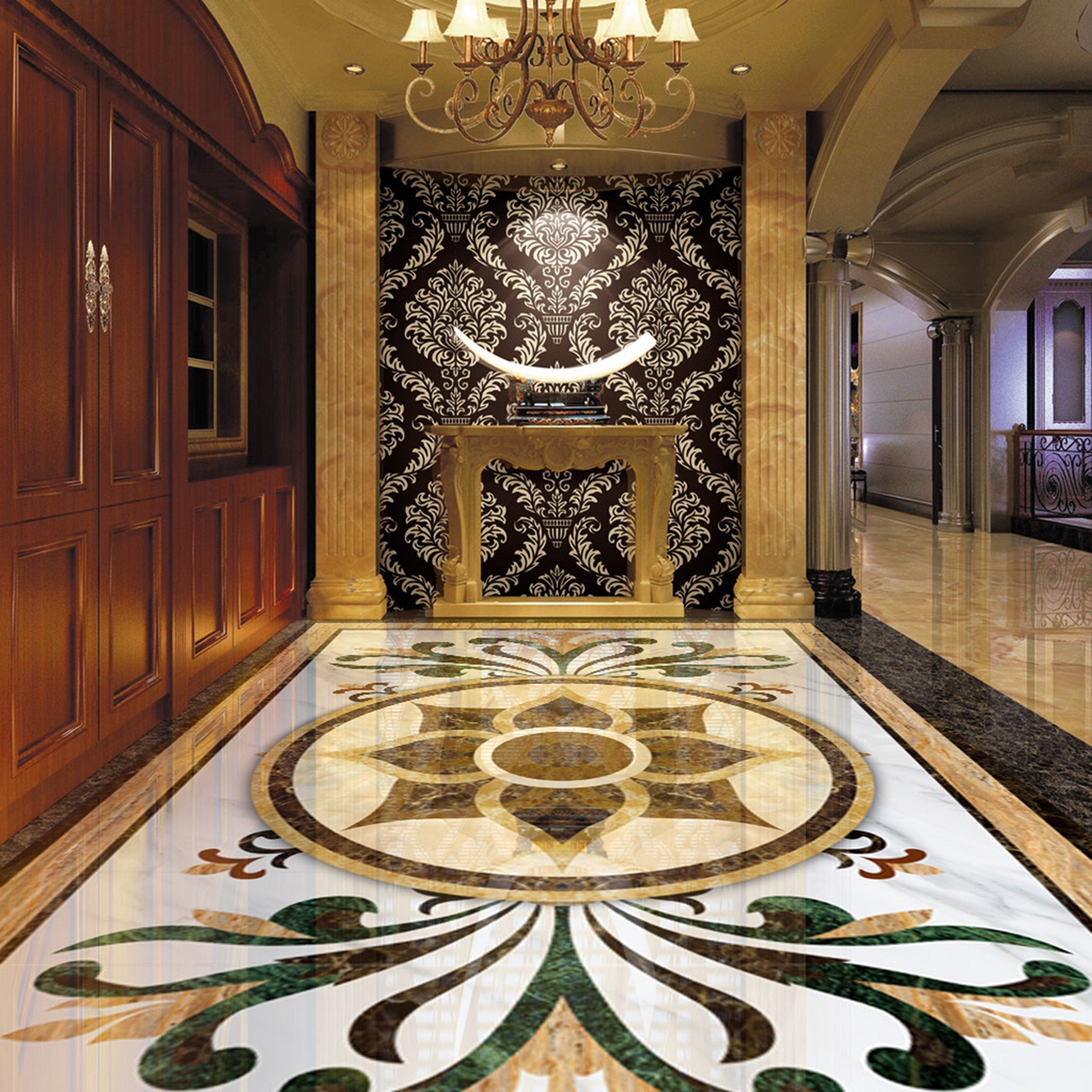 3D Petal Patternn WG493 Floor Mural Wallpaper AJ Wallpaper 2