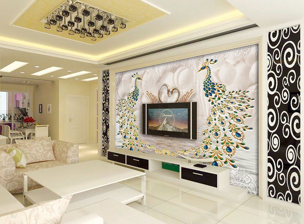 3D Gem Swan WG308 Wall Murals