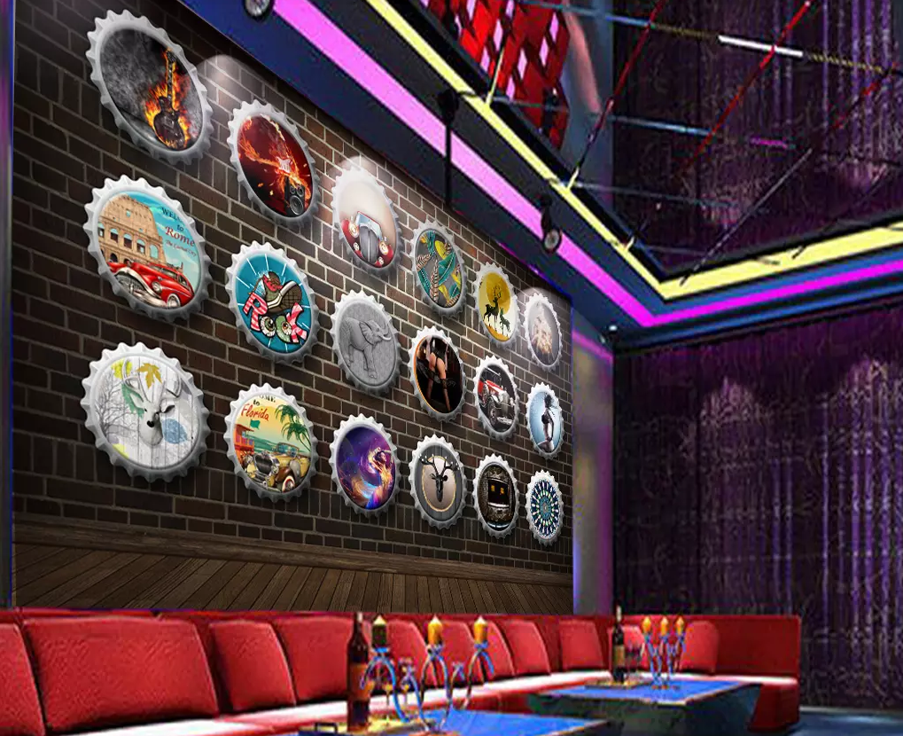 3D Row Cap Pattern 449 Wallpaper AJ Wallpaper 2