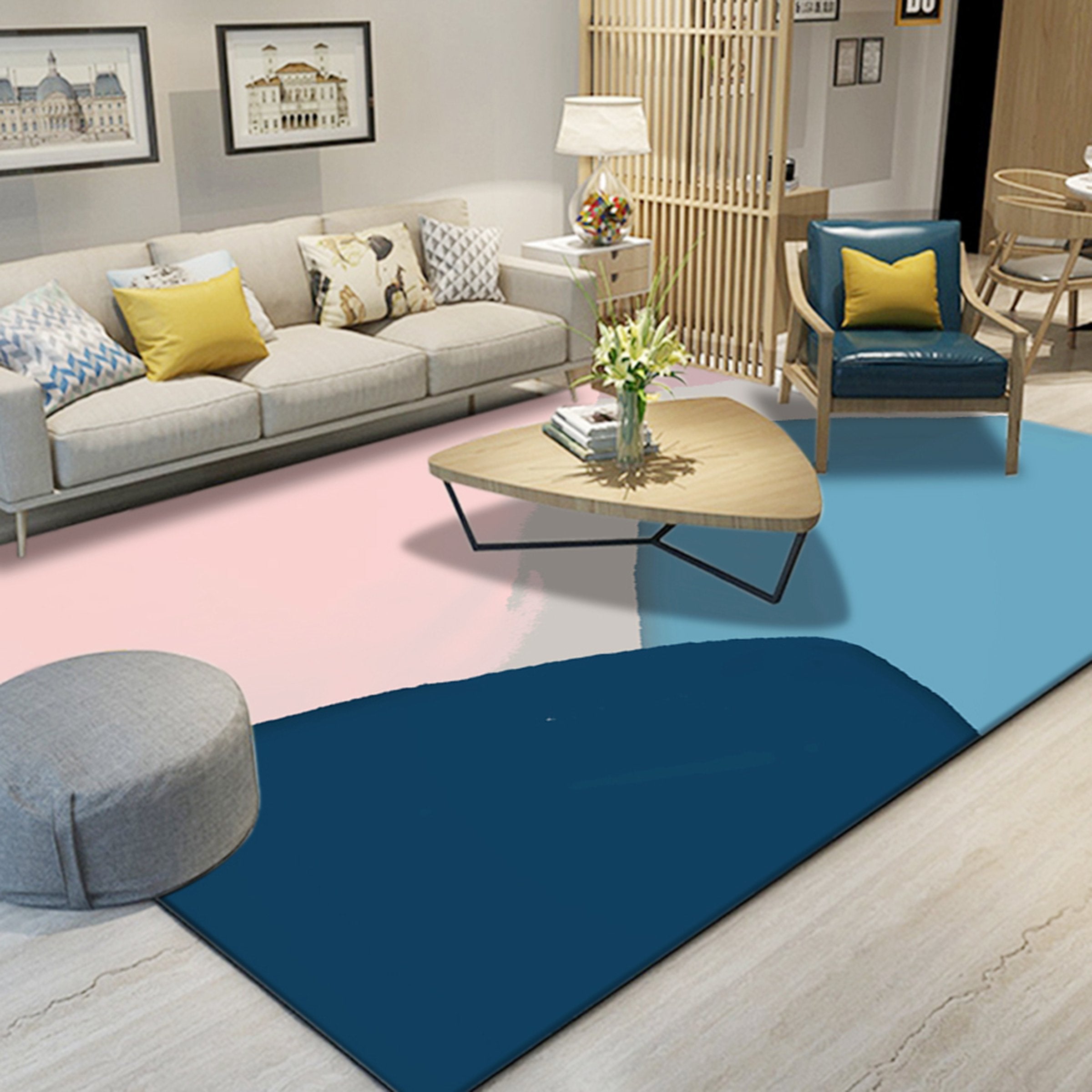 3D Colored Lines WG288 Non Slip Rug Mat Mat AJ Creativity Home