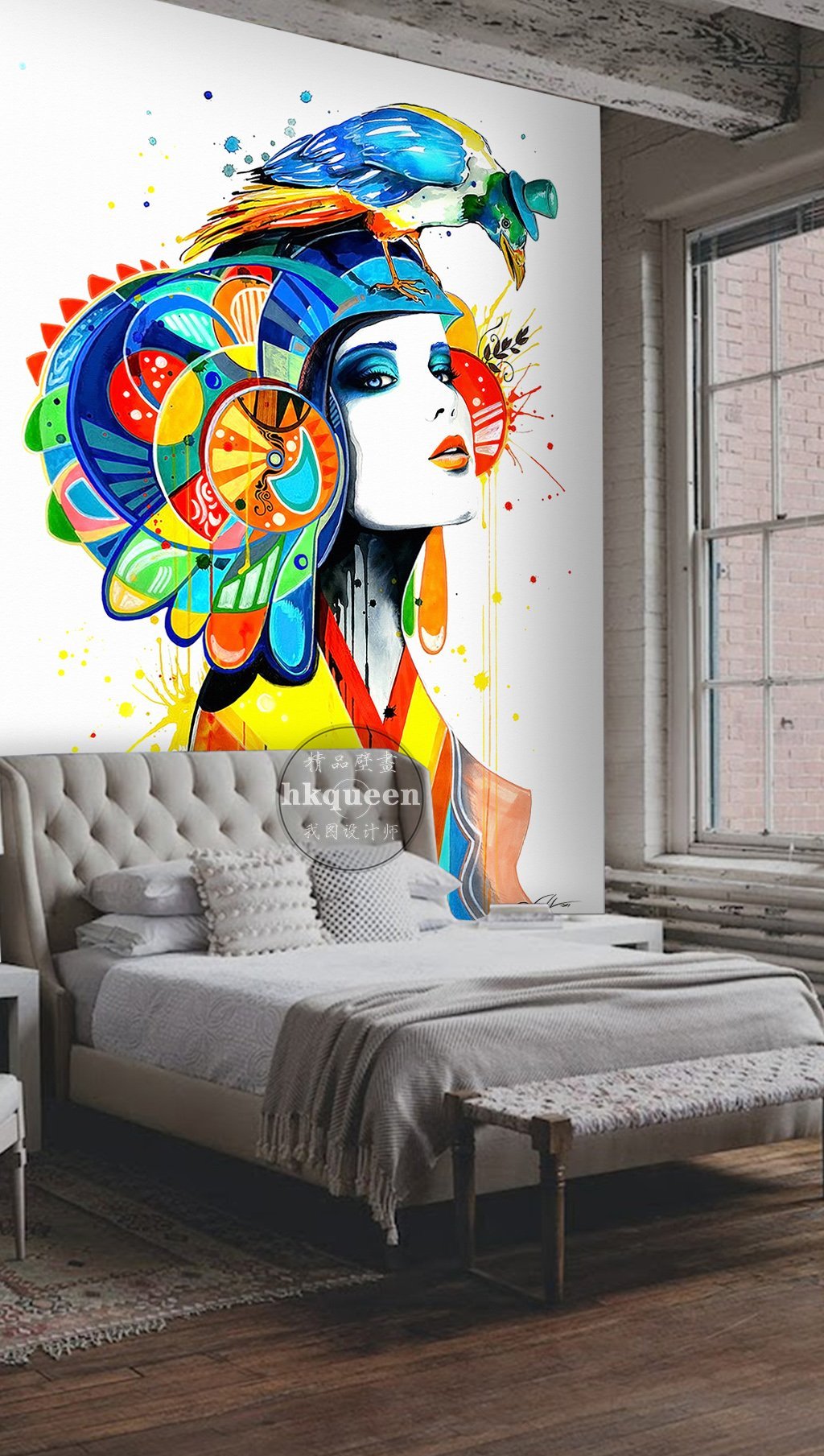 3D Color Lady Avatar 544 Wall Murals Wallpaper AJ Wallpaper 2