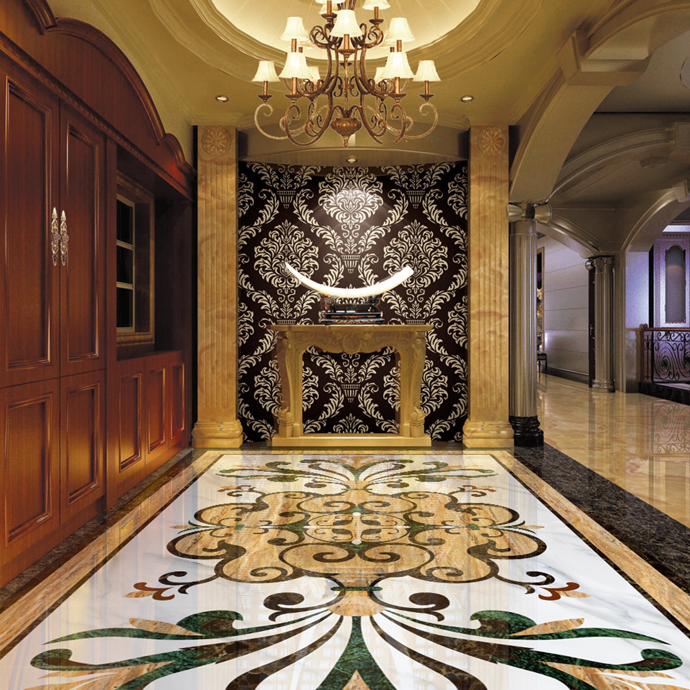 3D Marble Pattern WG372 Floor Mural Wallpaper AJ Wallpaper 2