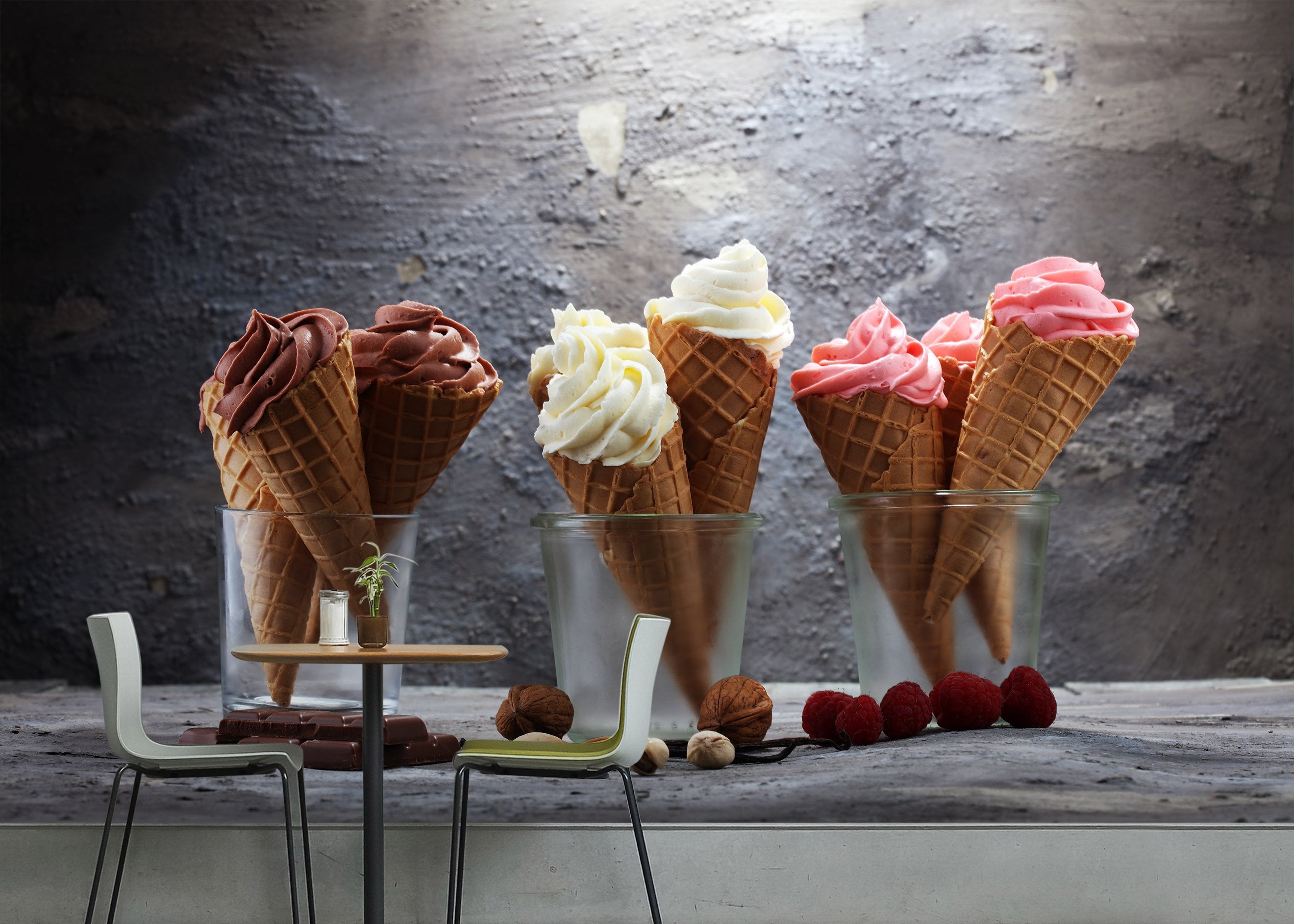 3D Walnut Ice Cream 645 Wallpaper AJ Wallpaper 2