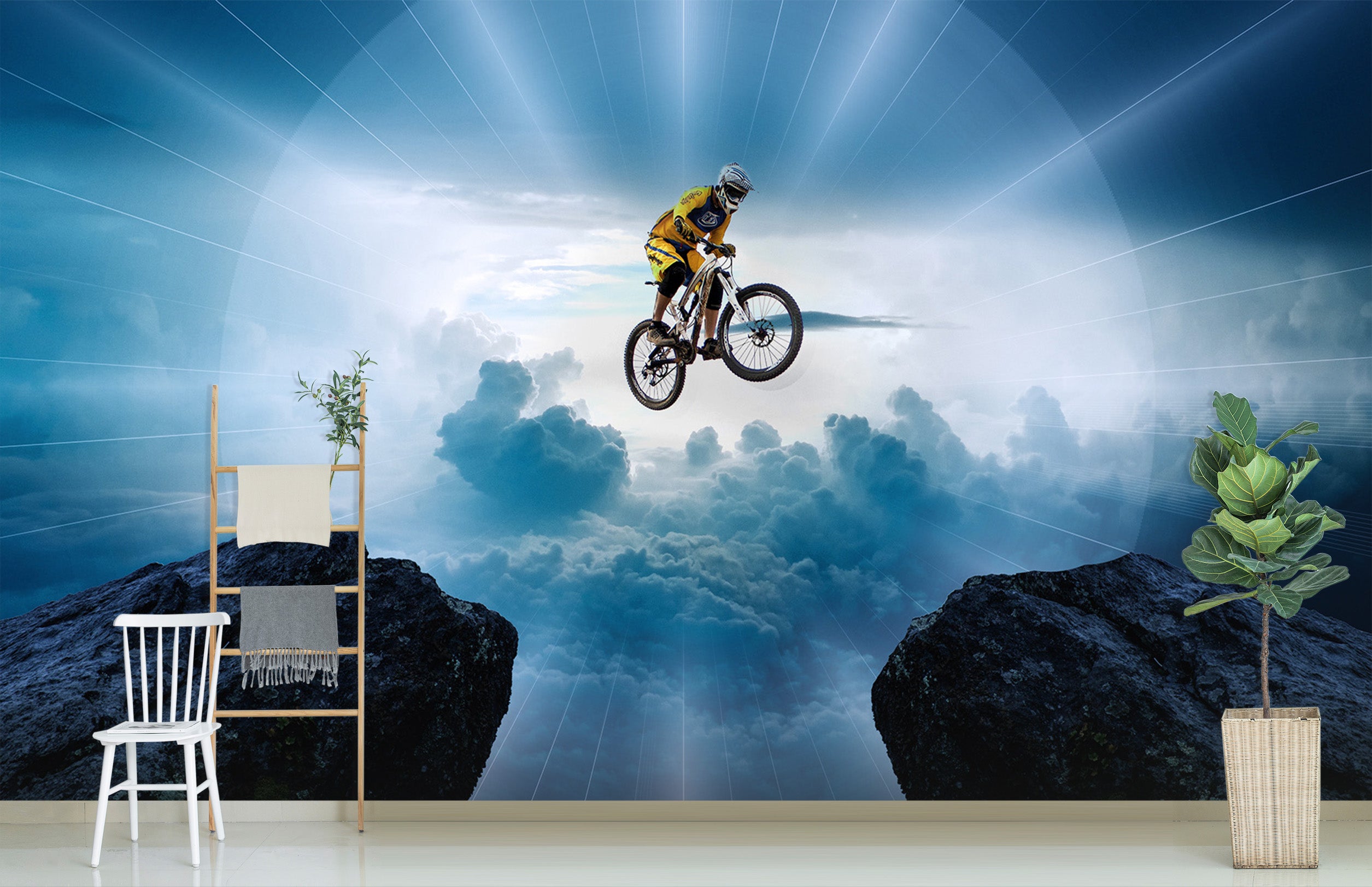 3D Mountain Bike 135 Vehicle Wall Murals