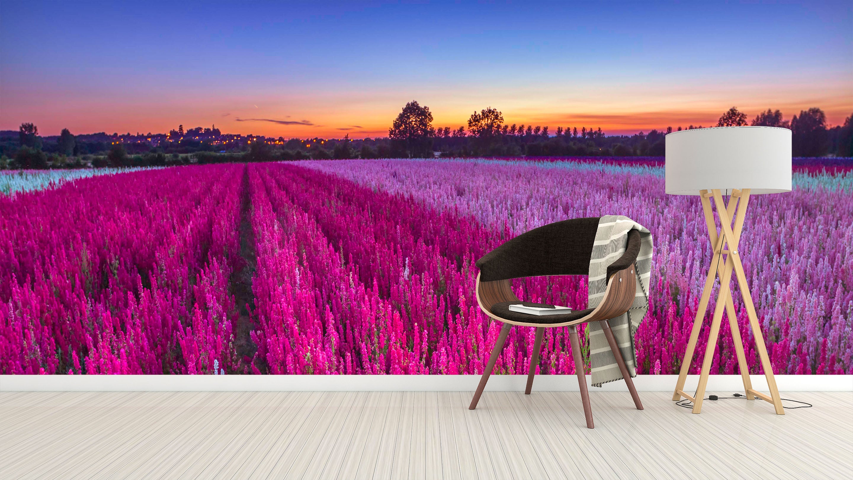 3D Purple Flowers 1414 Assaf Frank Wall Mural Wall Murals