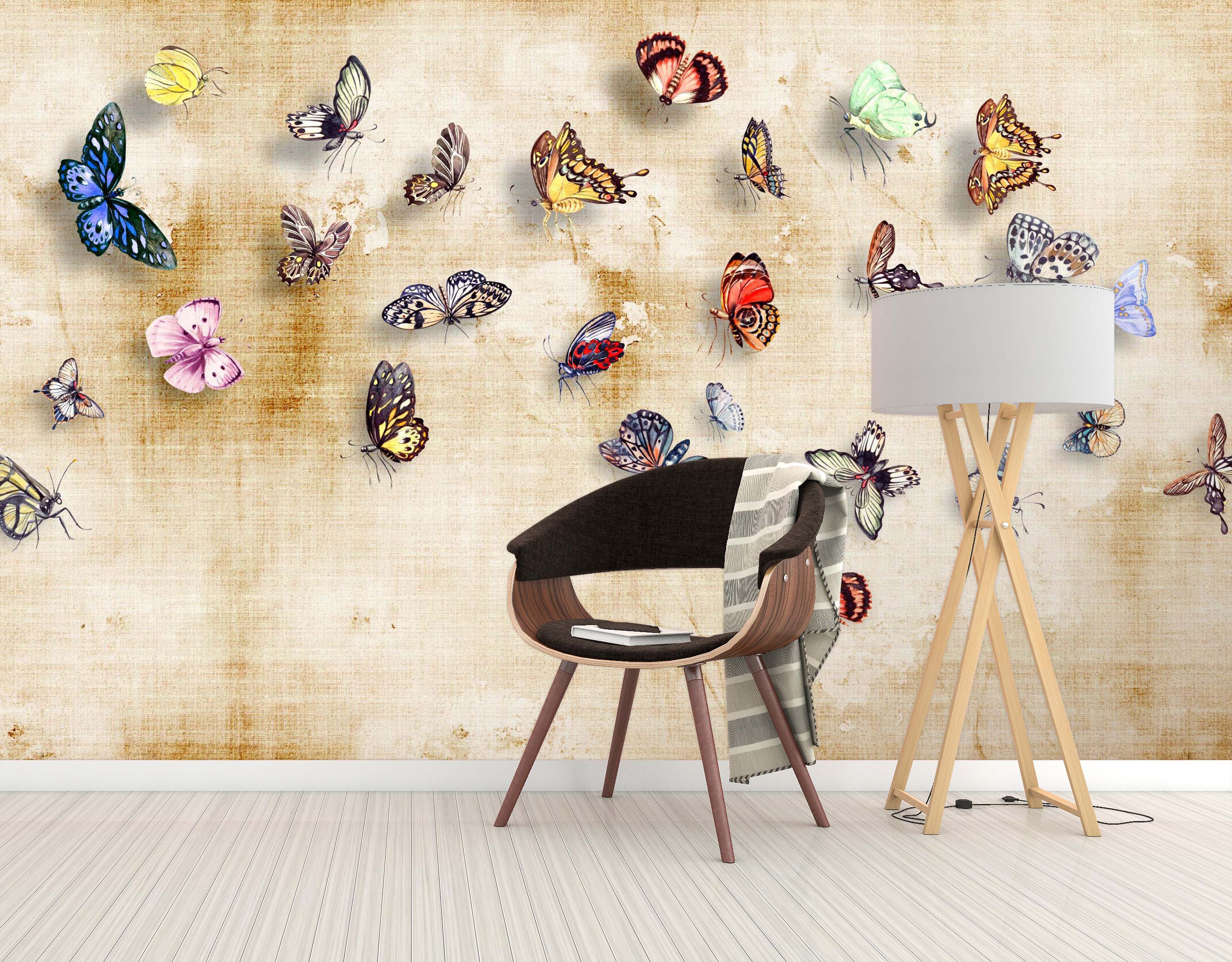 3D Color Butterfly 105 Wall Murals Wallpaper AJ Wallpaper 2