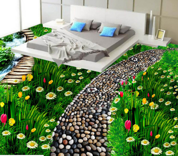3D Grass Trail 126 Floor Mural Wallpaper AJ Wallpaper 2