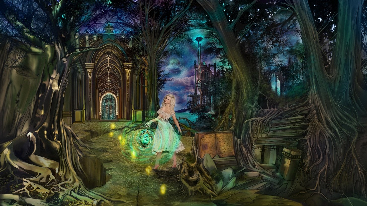 3D Magic Forest Elf 238 Garage Door Mural Wallpaper AJ Wallpaper