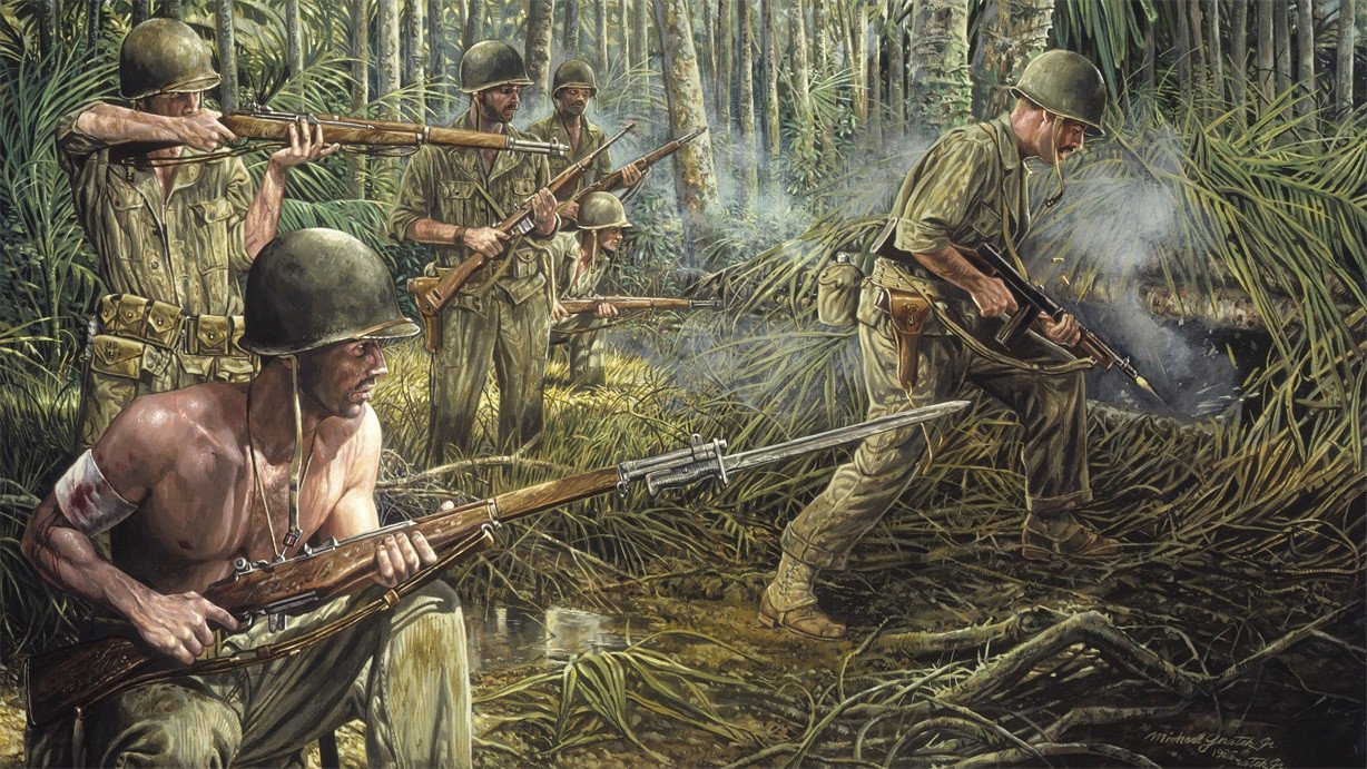 3D Jungle Warriors 234 Garage Door Mural Wallpaper AJ Wallpaper