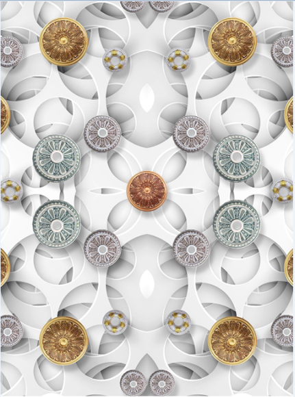 3D Delicate Pattern Floor Mural Wallpaper AJ Wallpaper 2