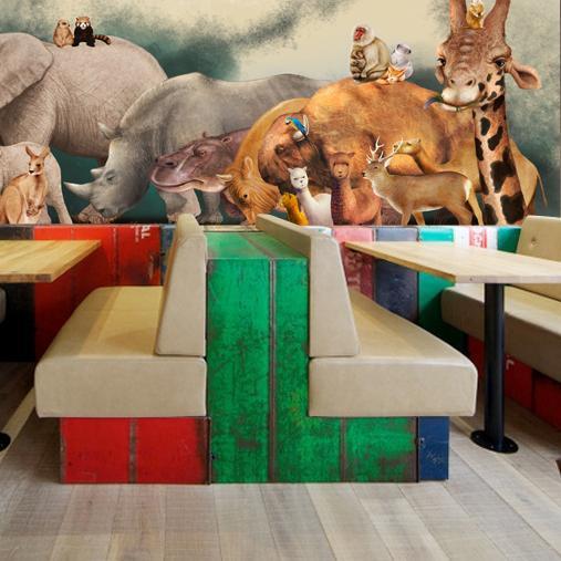 3D Elephant Kangaroo 035 Wallpaper AJ Wallpaper