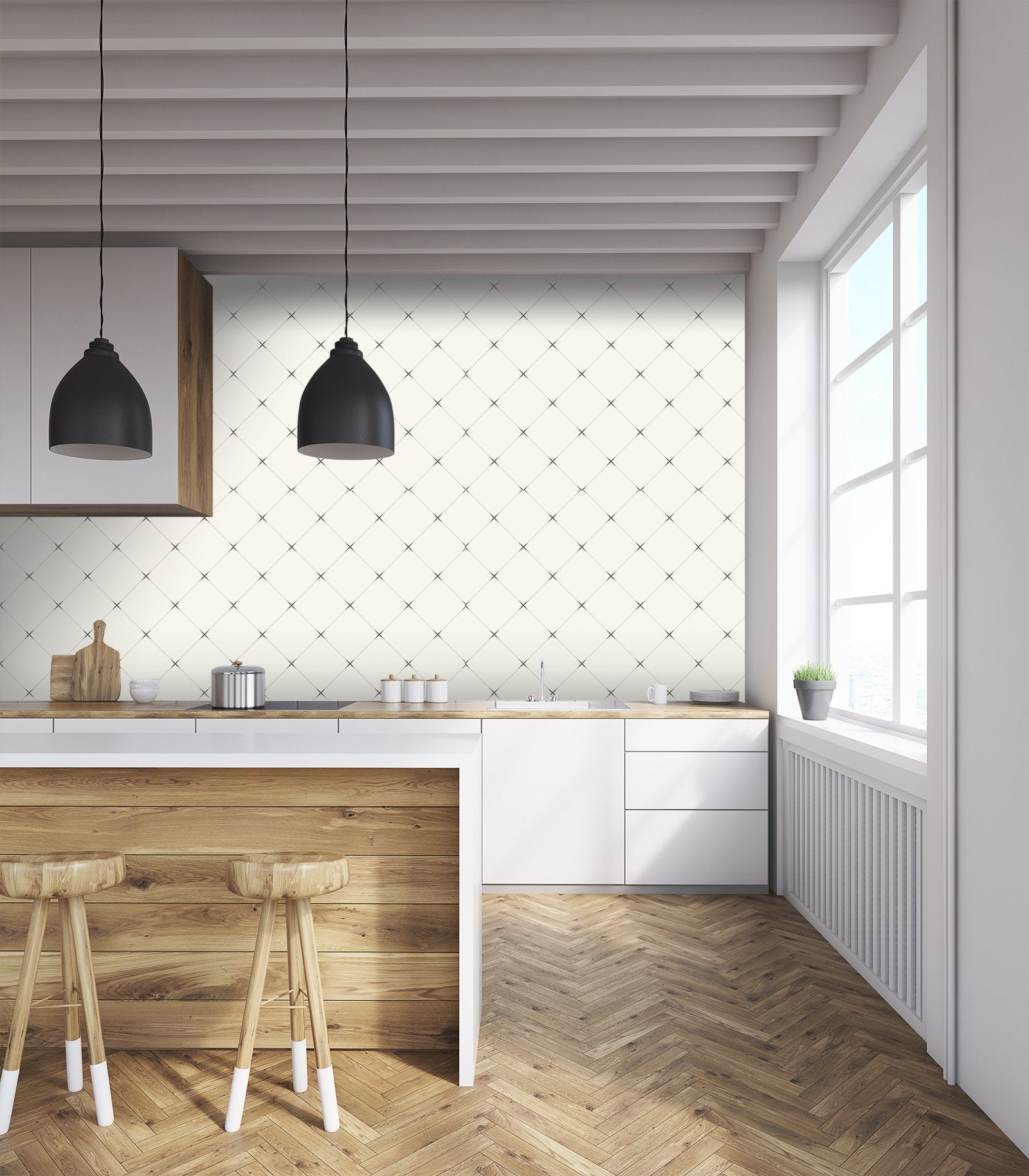 3D White Diamond 04 Marble Tile Texture Wallpaper AJ Wallpaper 2