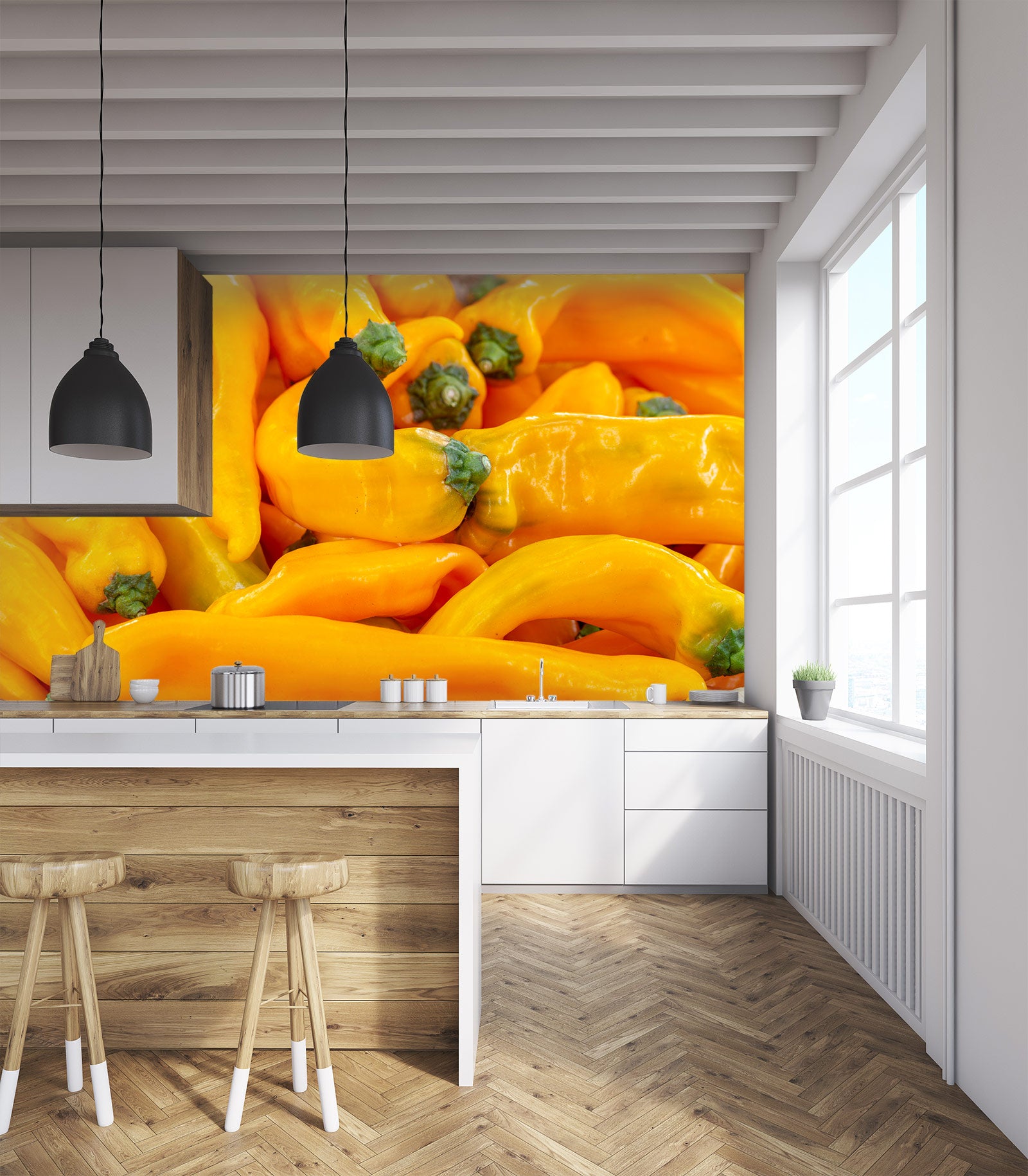 3D Yellow Chili 6255 Assaf Frank Wall Mural Wall Murals