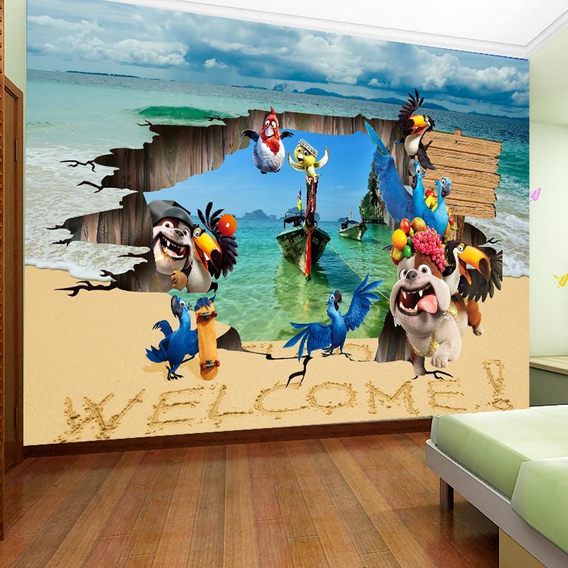 3D Animal Boat 036 Wallpaper AJ Wallpaper