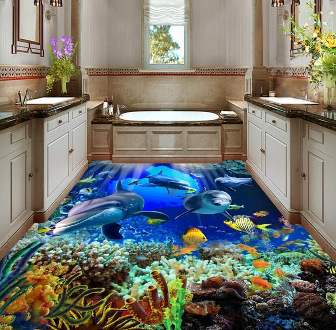 3D Pretty Ocean Floor Mural Wallpaper AJ Wallpaper 2