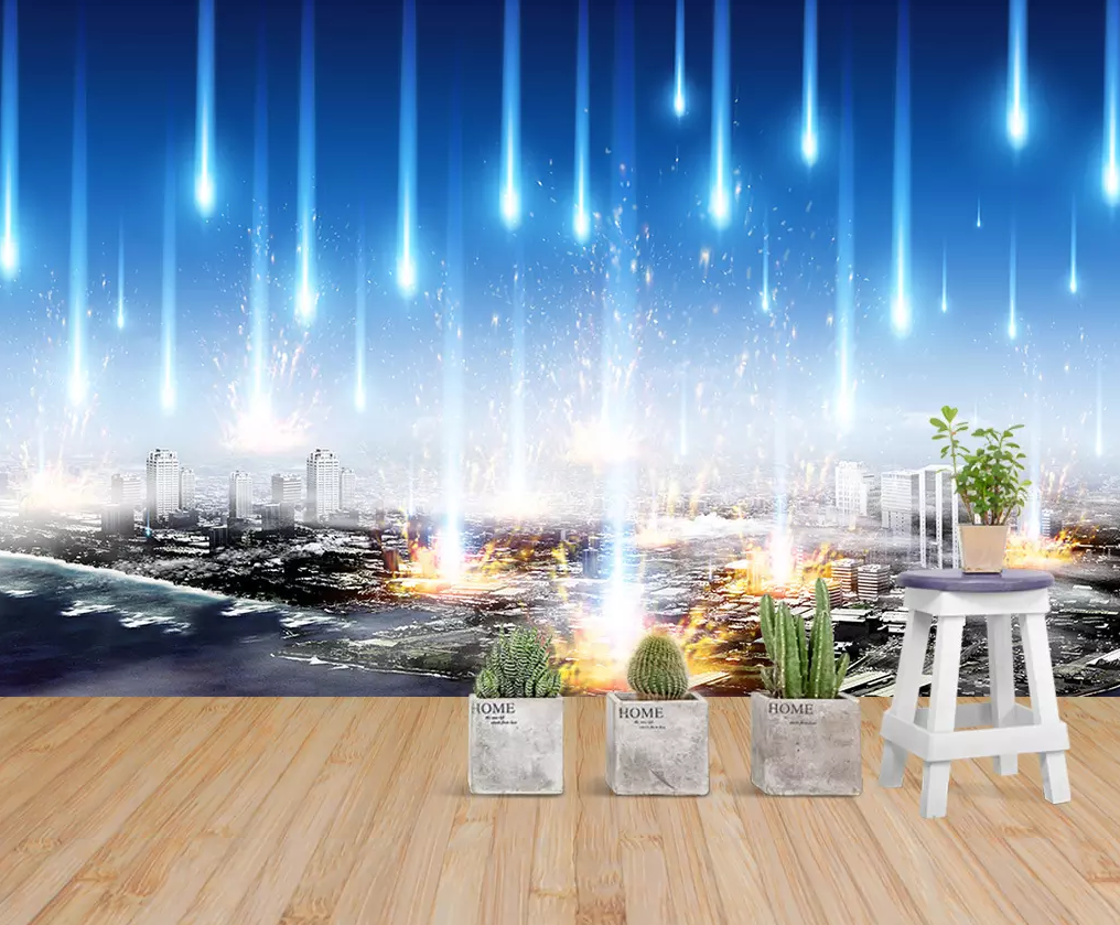 3D Fallen Stars City 421 Wallpaper AJ Wallpaper 2