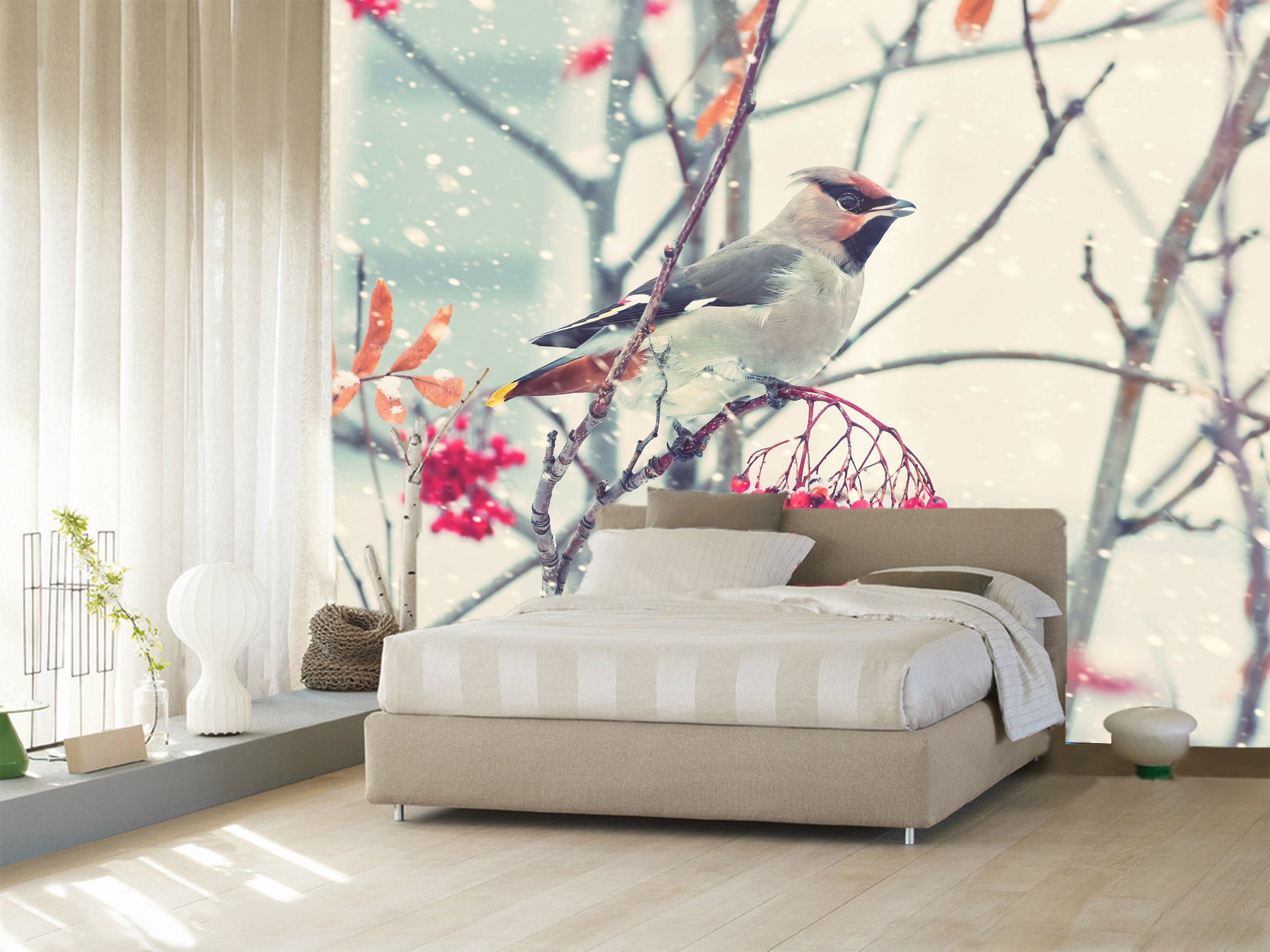 3D Magpie Flowers 1049 Wall Murals