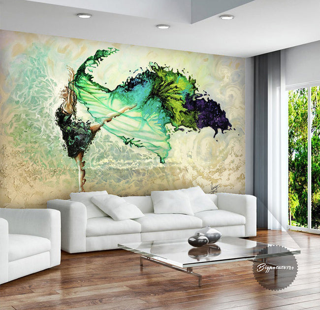 3D Woman Dancing WG126 Wall Murals