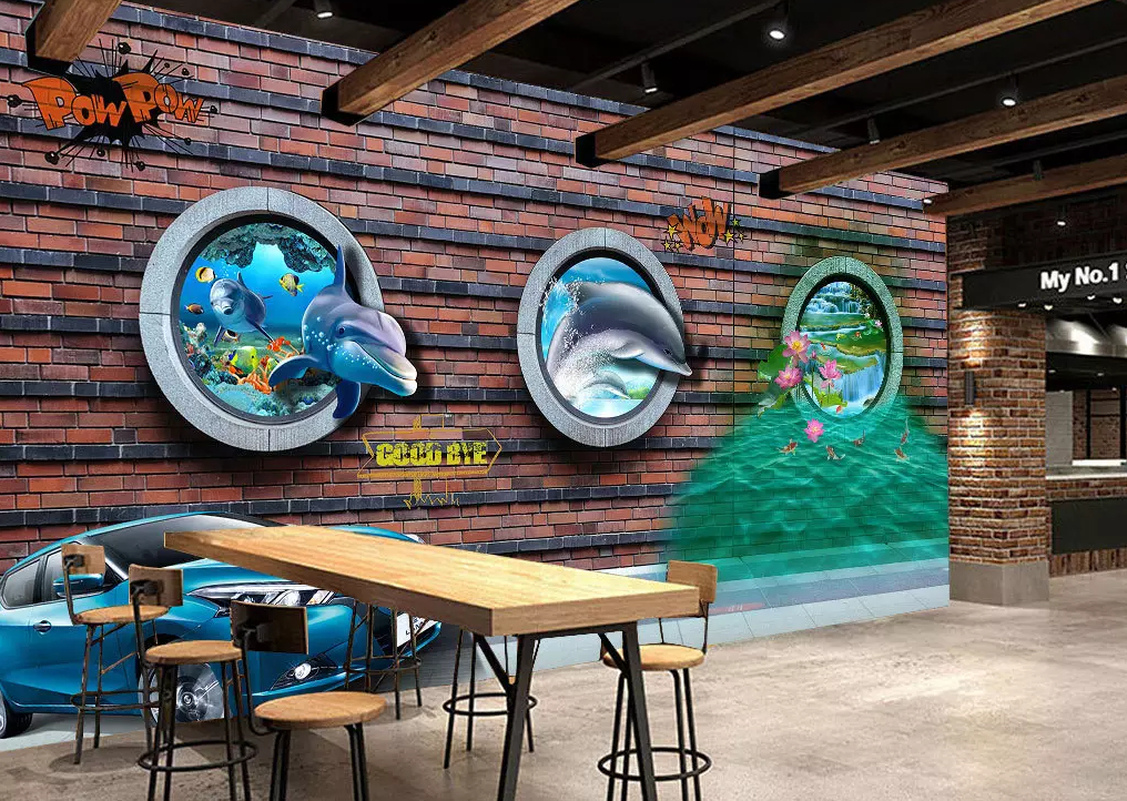 3D Dolphin Lotus 77 Wallpaper AJ Wallpaper 2