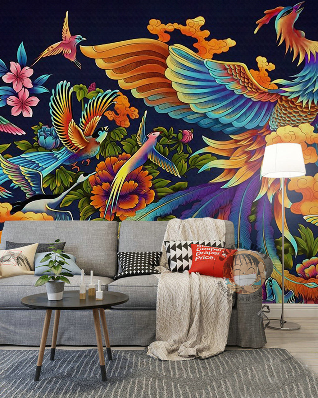3D Colored Phoenix WG067 Wall Murals