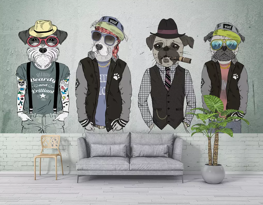 3D Swab Smoking Shar Pei 239 Wallpaper AJ Wallpaper 2