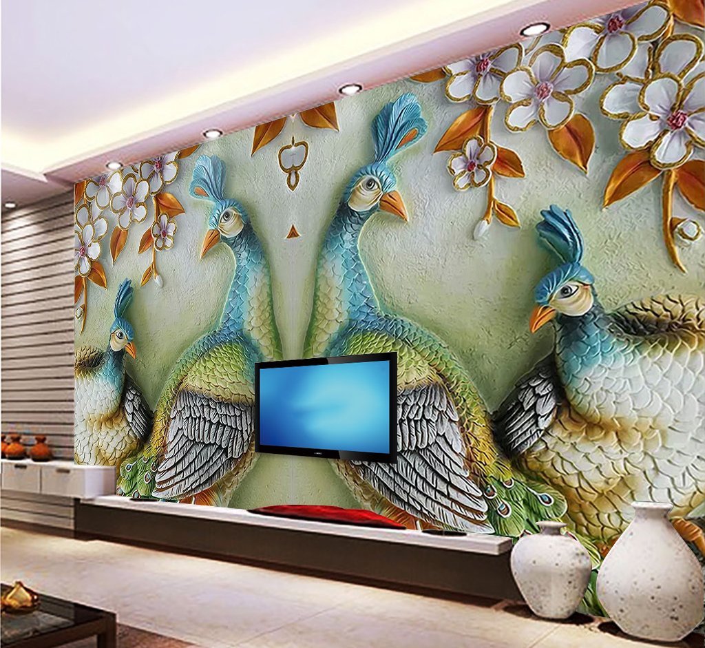 3D Peacock 115 Wall Murals Wallpaper AJ Wallpaper 2