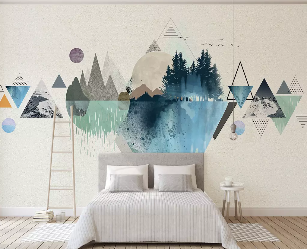 3D Painting Triangle Pattern 223 Wallpaper AJ Wallpaper 2