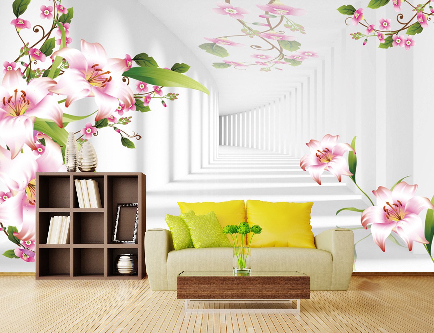 3D Red Flower Vines 862 Wallpaper AJ Wallpaper