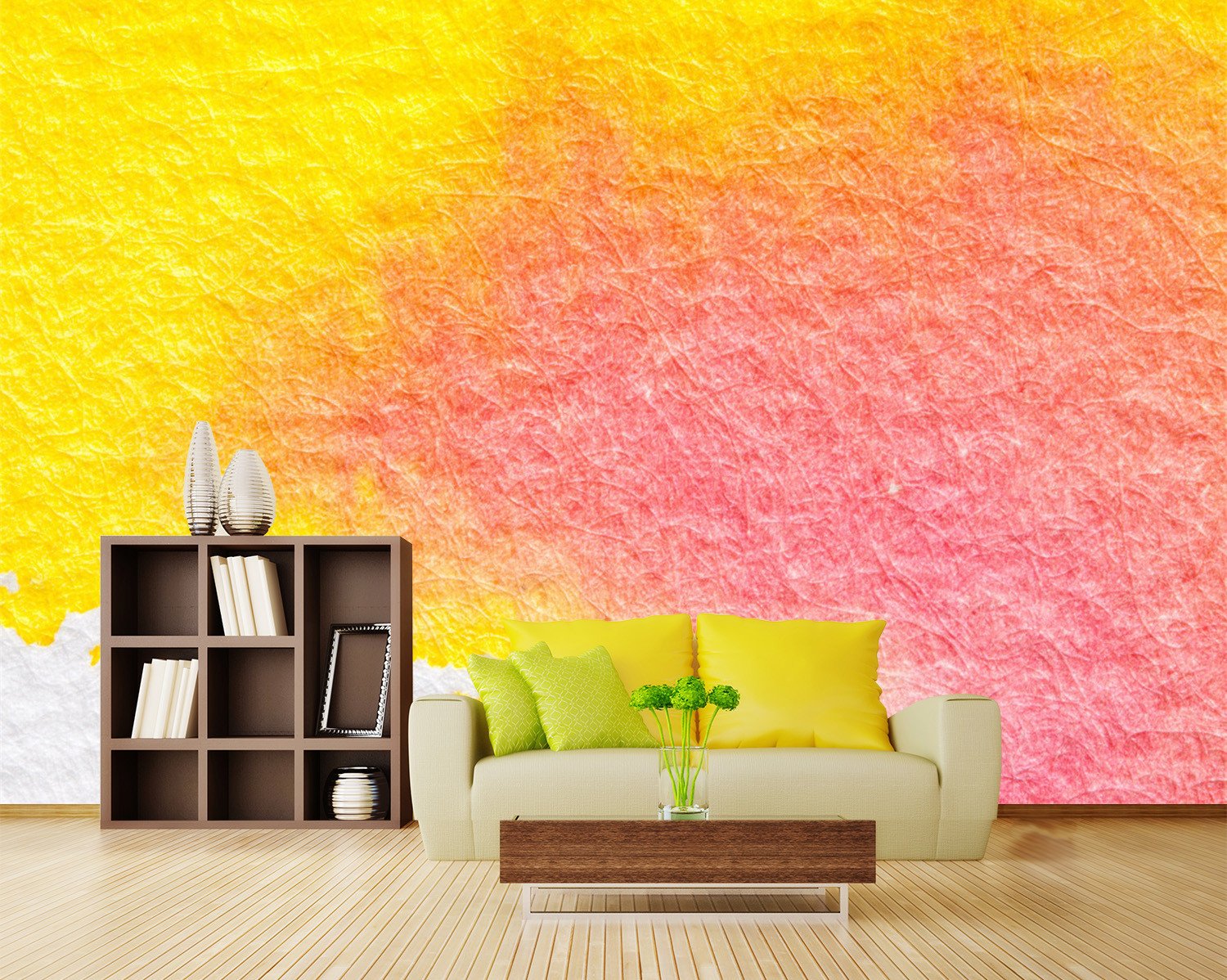 3D Pink Yellow Painting 567 Wallpaper AJ Wallpapers