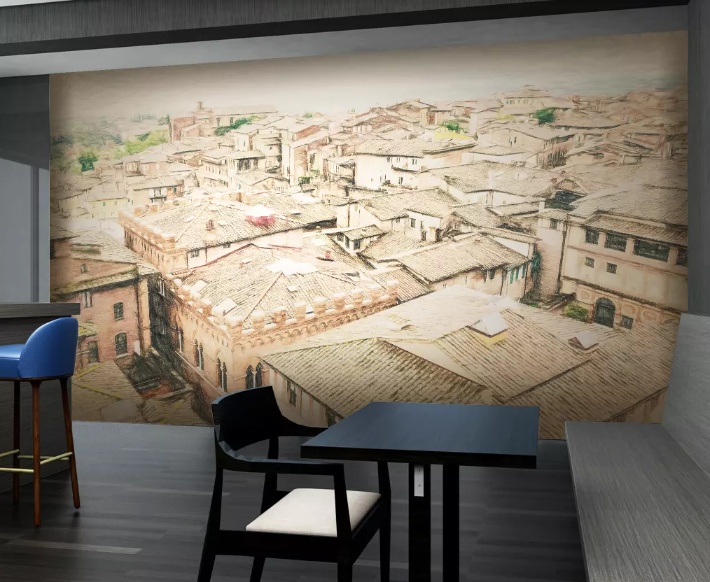 3D Graffiti Tile Roof 347 Wallpaper AJ Wallpaper 2