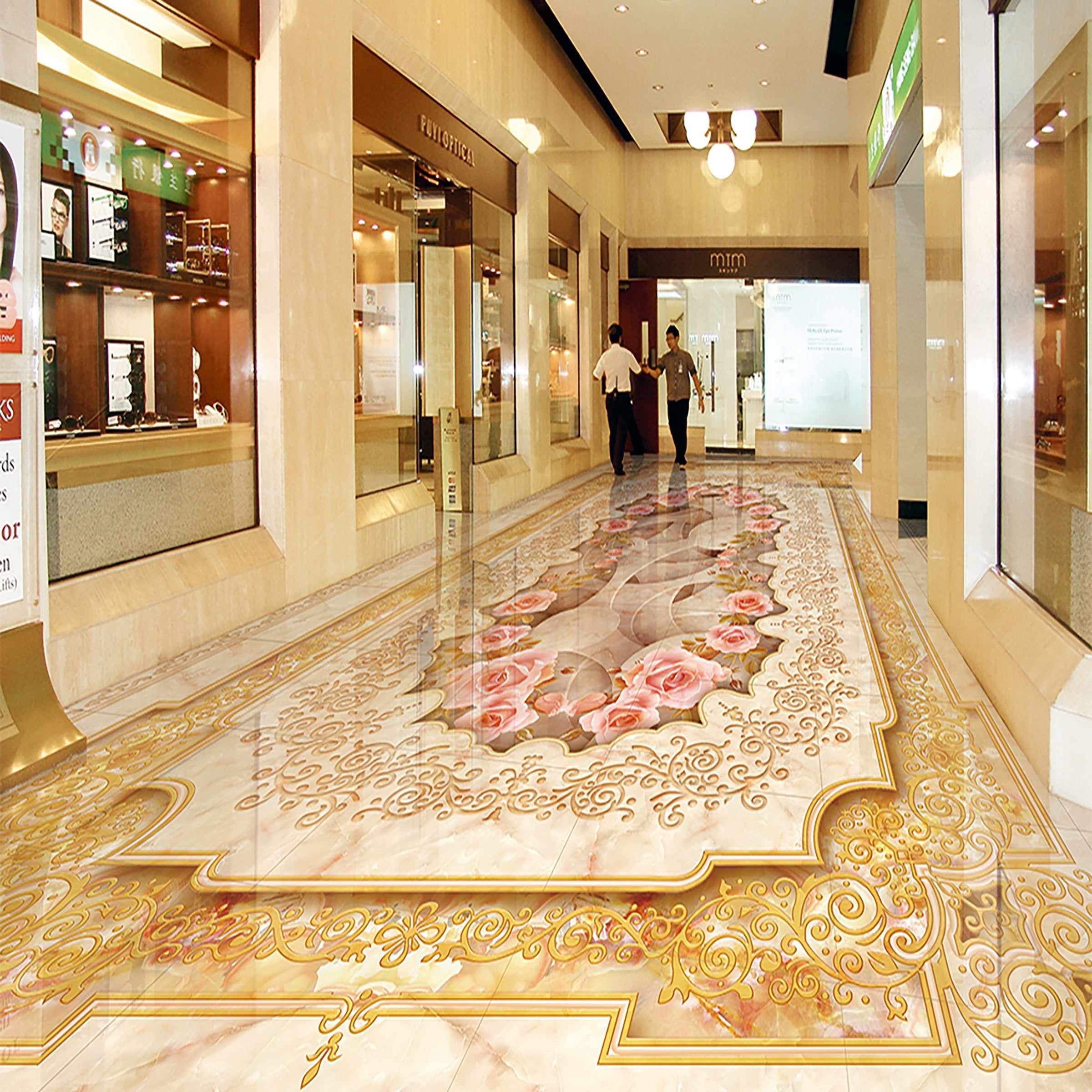 3D Pink Flowers WG036 Floor Mural Wallpaper AJ Wallpaper 2