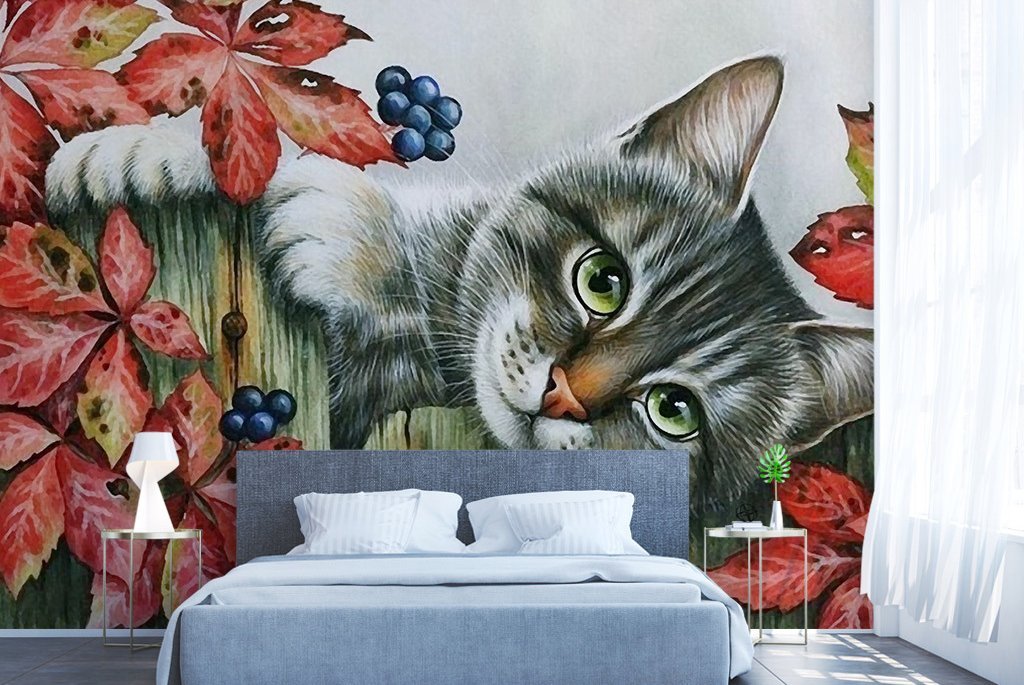 3D kitten 832 Wall Murals Wallpaper AJ Wallpaper 2