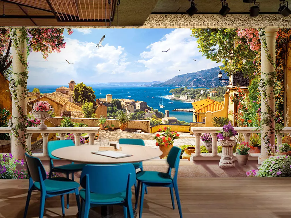 3D Balcony Seagull Flying 108 Wallpaper AJ Wallpaper 2