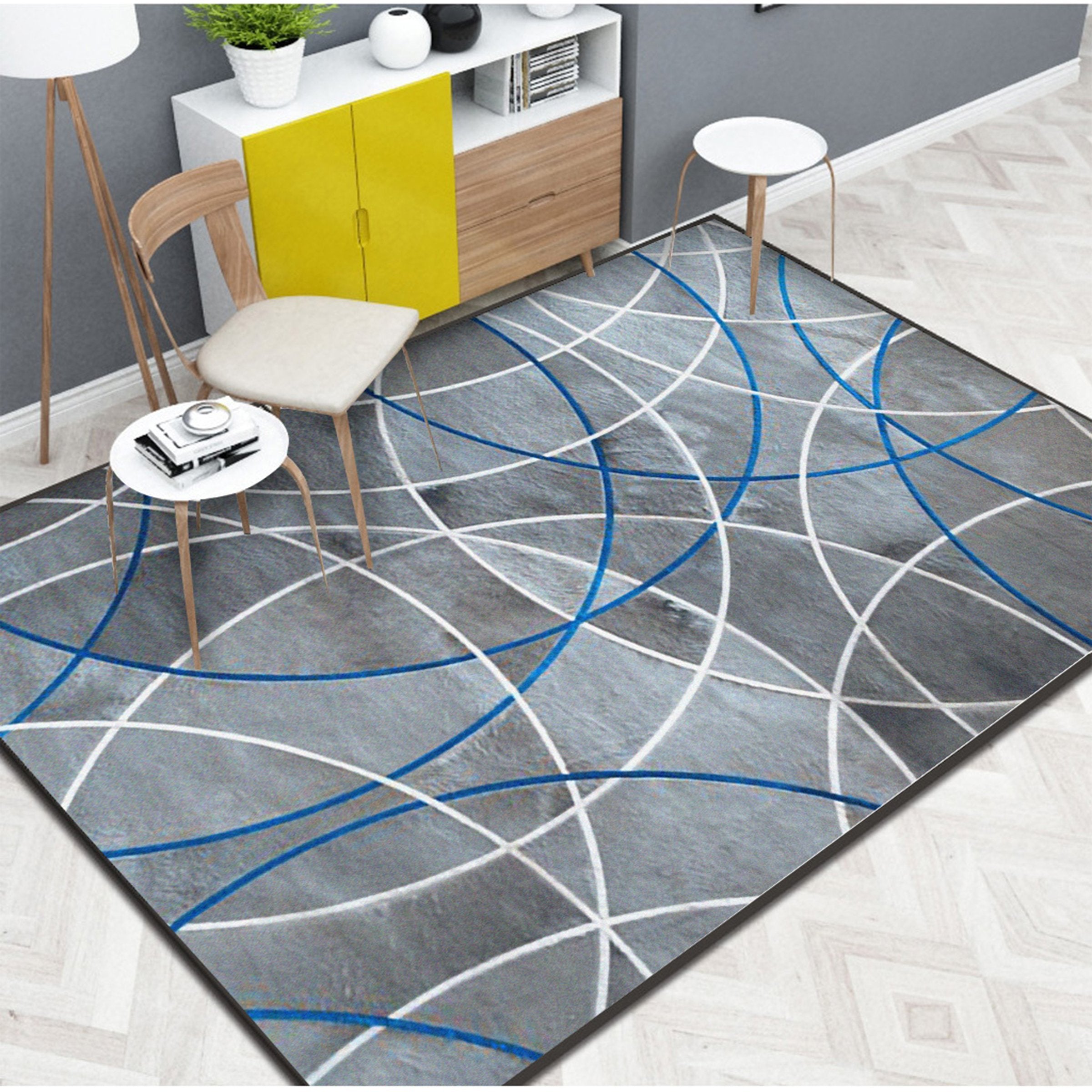 3D Black And White Stripes WG126 Non Slip Rug Mat Mat AJ Creativity Home