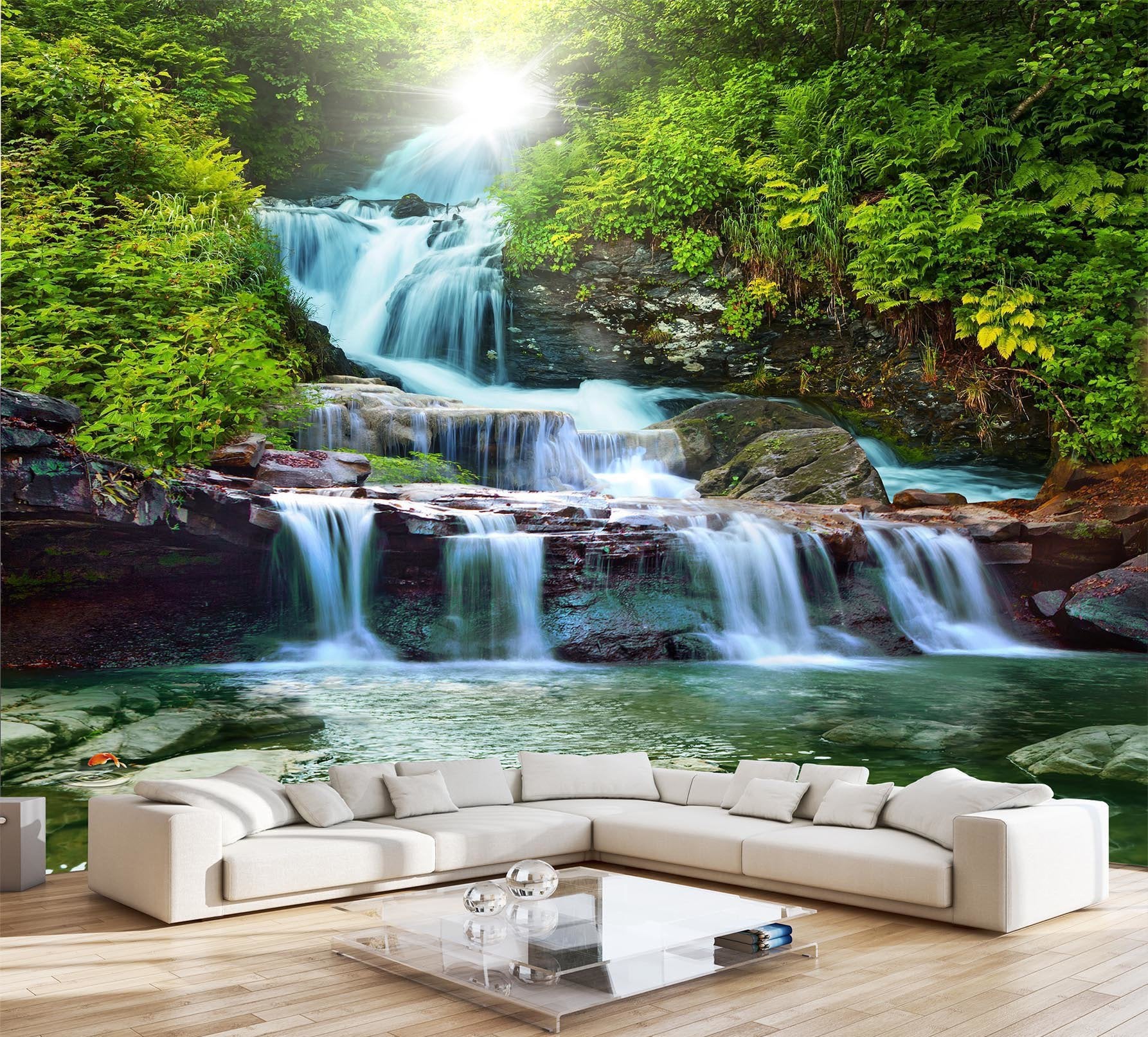3D Forest Stream 303 Wallpaper AJ Wallpaper