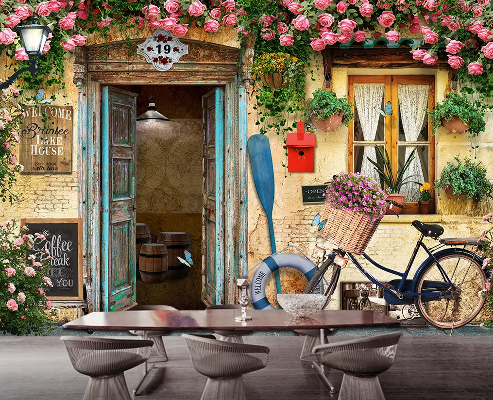 3D Door Decoration Flower 263 Wallpaper AJ Wallpaper 2