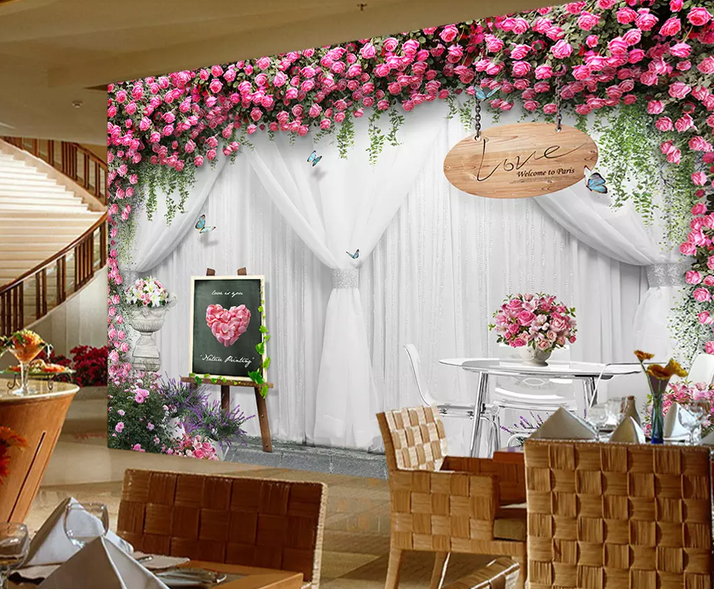 3D Wedding Scene Flower 174 Wallpaper AJ Wallpaper 2