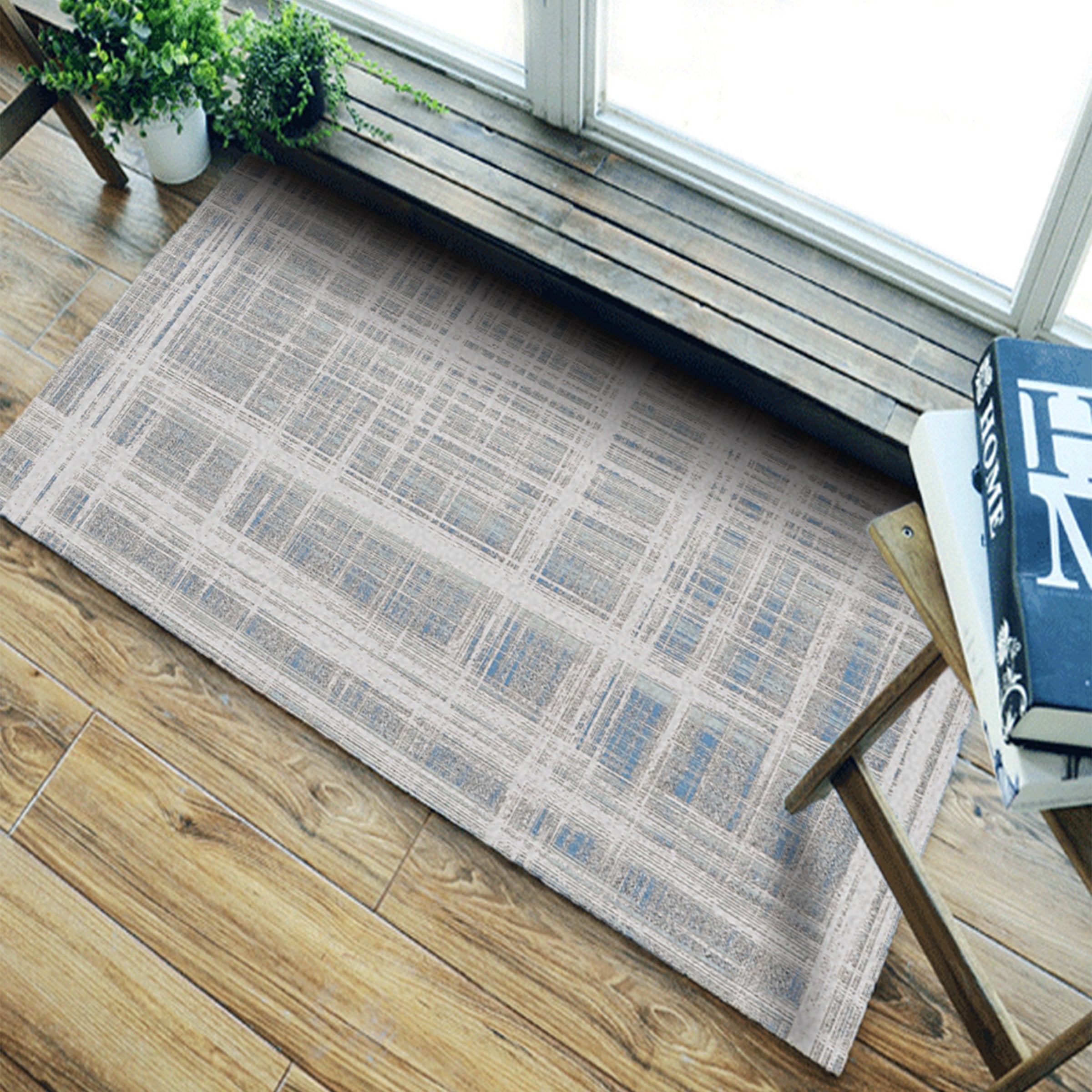 3D Gray Stripe WG092 Non Slip Rug Mat Mat AJ Creativity Home