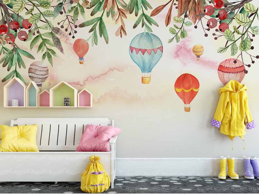 3D Hot Air Balloon 77 Wall Murals Wallpaper AJ Wallpaper 2