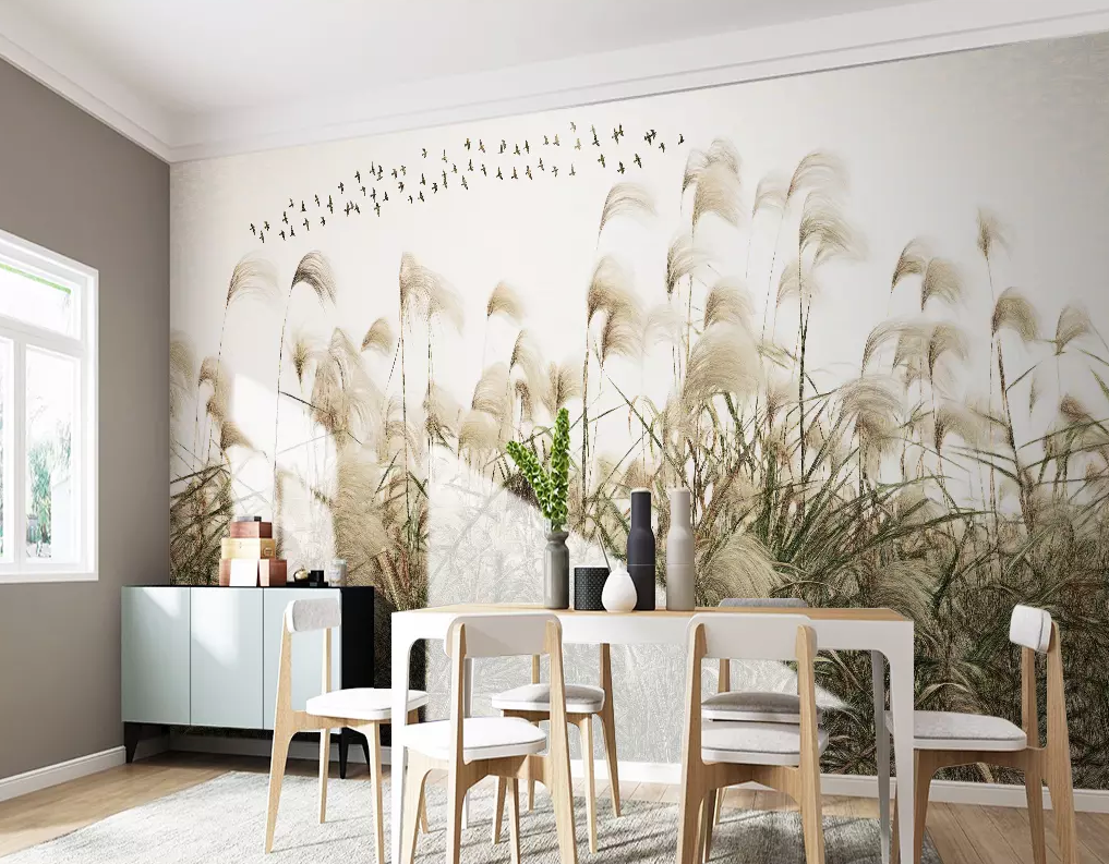 3D Grass Fluttering Wild Goose 446 Wallpaper AJ Wallpaper 2