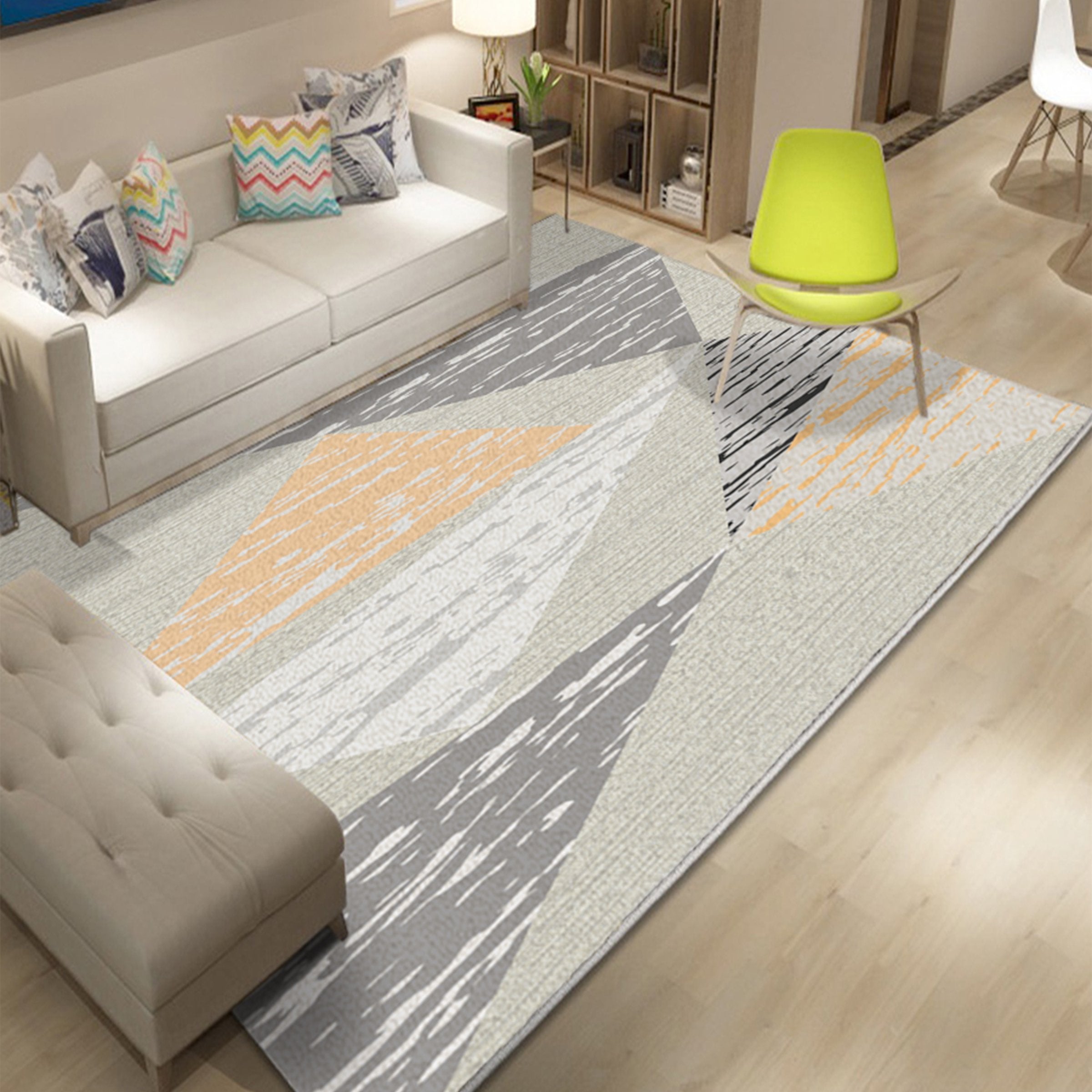 3D Color Geometry WG102 Non Slip Rug Mat Mat AJ Creativity Home