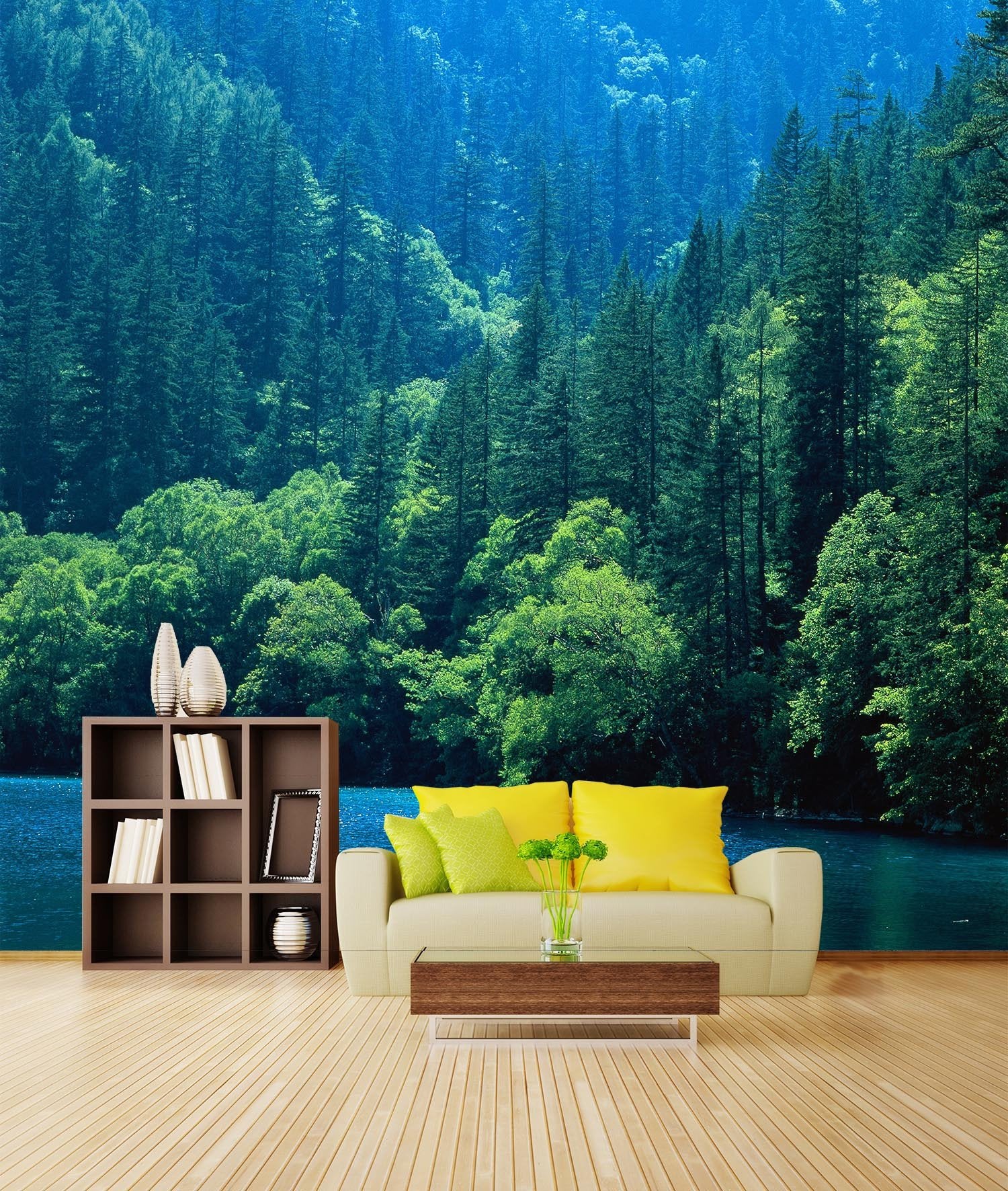 Green Trees Mountains Wallpaper AJ Wallpaper