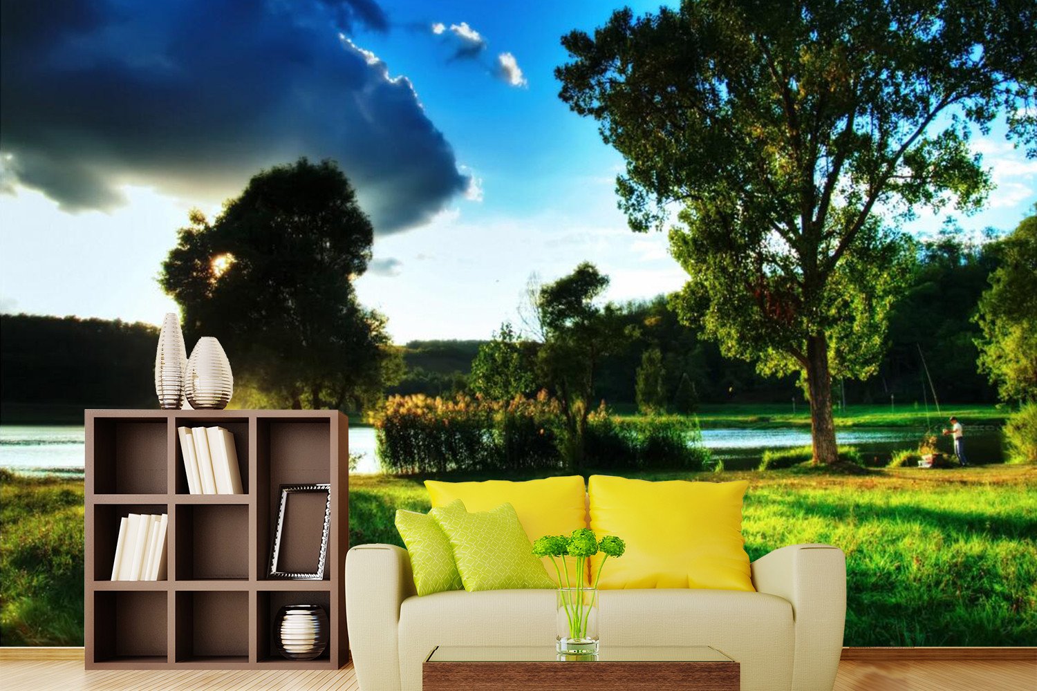 Riverbank Green Tree 76 Wallpaper AJ Wallpaper 1